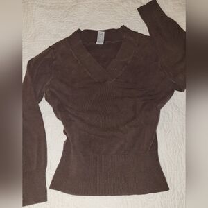 2000s Y2k GAP Chocolate V-Neck Sweater